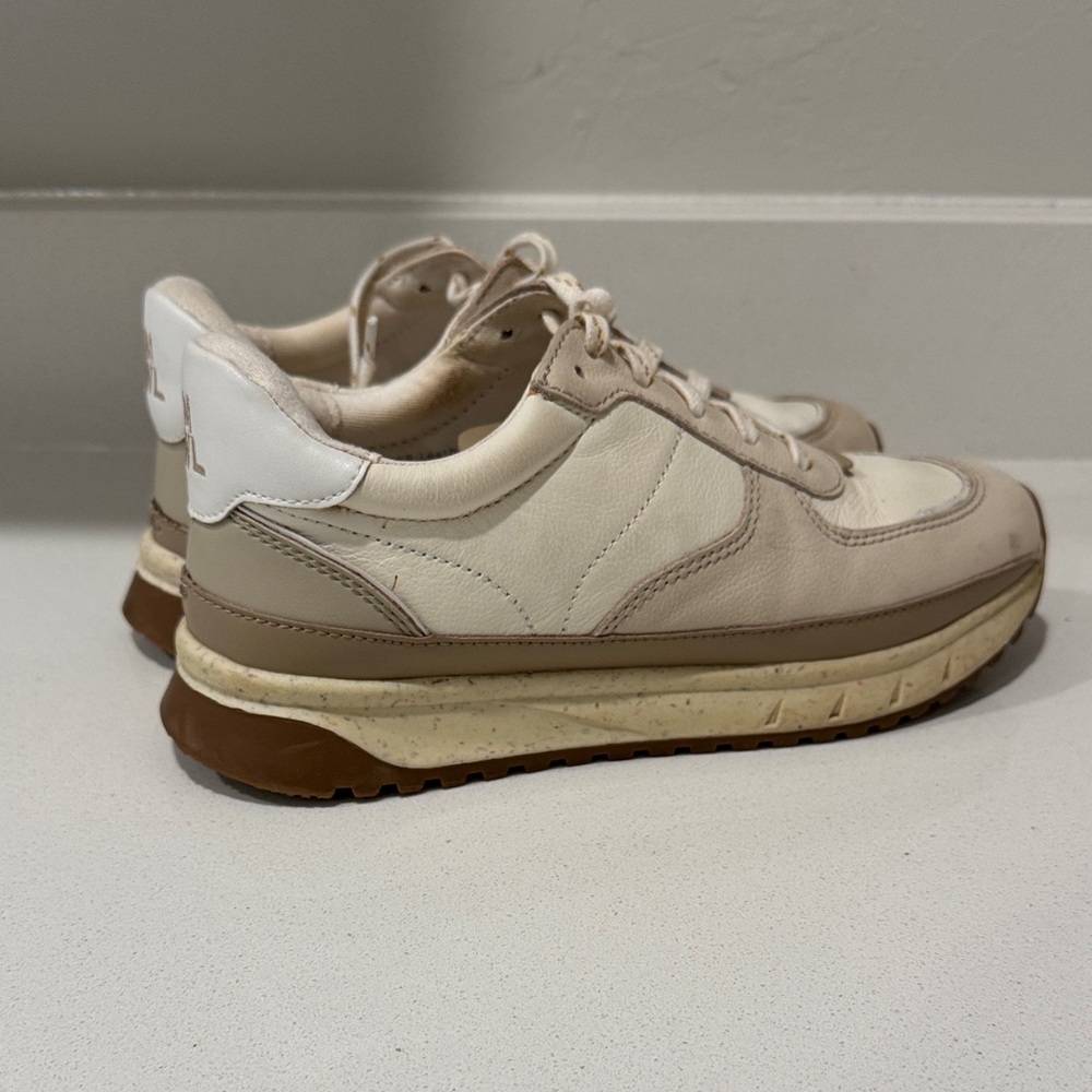 Cream and Brown Sneakers